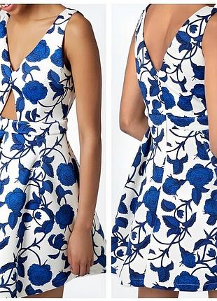 Сукня topshop синьо-білого кольору, з неопрену