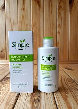 Крем для лица simple hydrating light moisturiser, 125 ml, новый