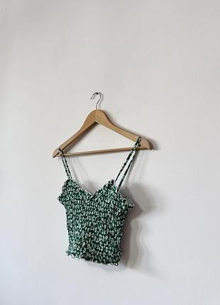 Котоновый цветочный топ🌿