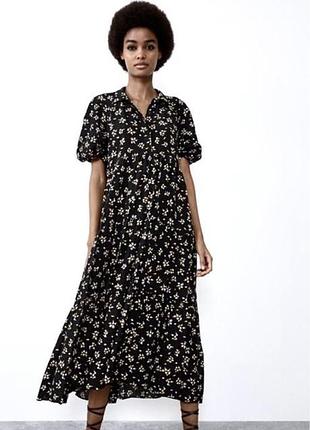 Стильное платье zara 100% вискоза
