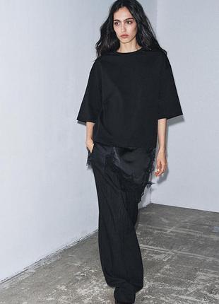 Трендовая футболка zara pp xs-s