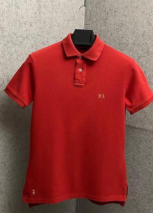 Червона футболка поло від бренду polo ralph lauren