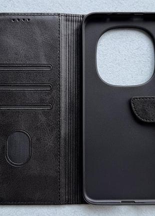 Poco m8 pro чохол-книжка wave fold black чорний, високоякісна штучна шкіра, слоти для кредитних карток