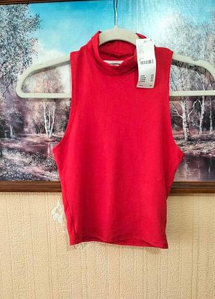 Новая красная майка из вискозы urban outfitters