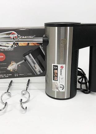 Миксер ручной мощный кухонный domotec r6690 200вт, миксер венчик для дома для крем меда yo-48