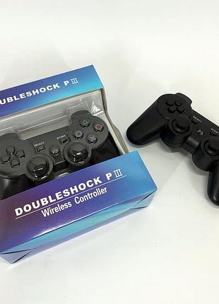 Бездротовий ігровий геймпад doubleshock ps3/pc акумуляторний джойстик з функцією вібрації. колір: чорний rd-49