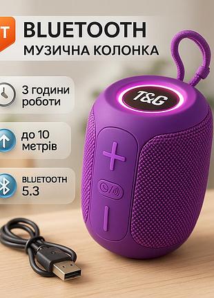 Колонка с динамической led подсветкой tg658, колонка блютуз светящаяся стерео переносная hm-69
