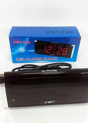Настольные часы с цифрами vst-730-4, красивые настольные часы со светящимся табло uq-84