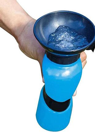 Поилка для собак дорожная переносная aqua dog 537 мл портативная бутылка для крупных и мелких собак fs-97 pg-32