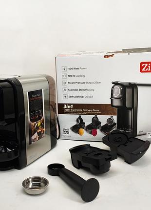 Кофемашина капсульная zilan zln2846 20 bar 700мл 1400вт сенсорная za-46