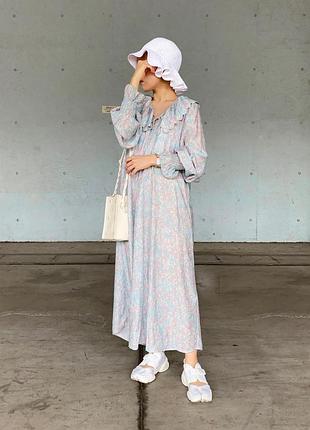 Длинное платье макси/миди с декоративным воротом h&m