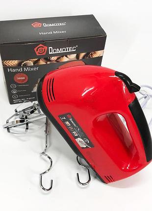 Миксер для кремов и муссов domotec r6633r 260 вт, миксер с высокой мощностью ручной переносной fq-33