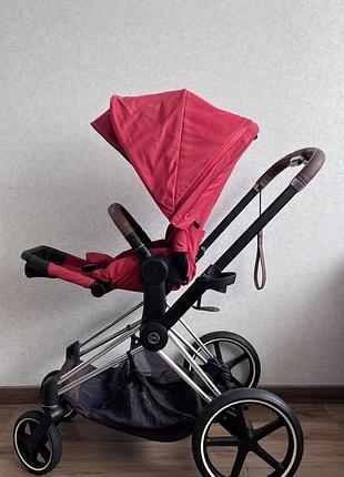 Сайбекс пріам червоний ❤️ cybex priam iii 2в1 chrome brown/true red