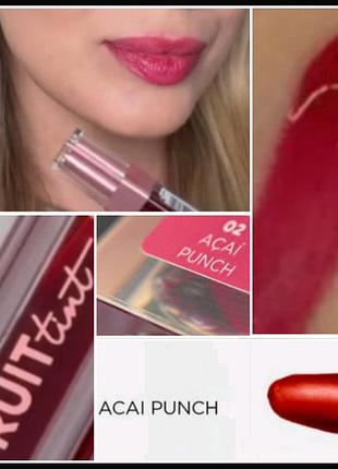Eveline tint superfrui 02  acai punch жидкий  тинт для губ