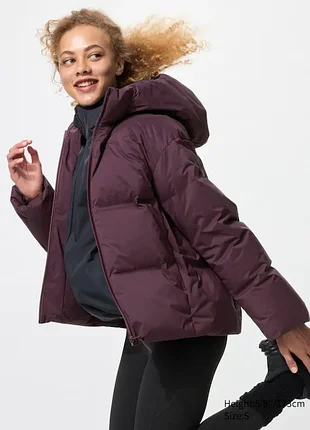 Бесшовный пуховик uniqlo размер xc; s