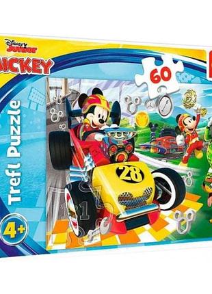 Пазл "60" - рали с друзьями/disney mickey and the roadster racers trefl, 17322