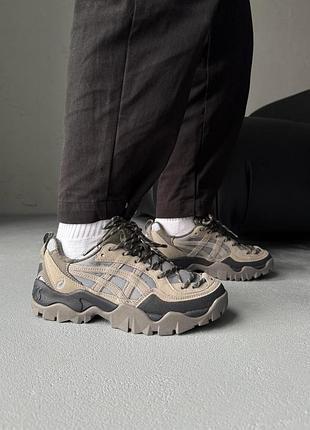 🐻 мужские кроссовки asics gel-pickax brown/grey