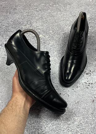 Винтажные туфли prada кожаные с металлическим каблуком eu 37 italy