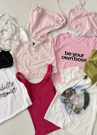 Лот топов на xxs-xs hm zara bershka