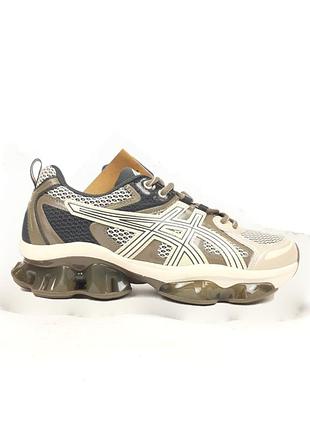 Кроссовки мужские asics gel quantum kinetic бежевые демисезонные весна-лето-осень кожа текстиль размер 41-45 новые 11710
