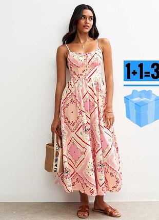 🥰 довга бавовняна сукня з поясом new look 22 батал