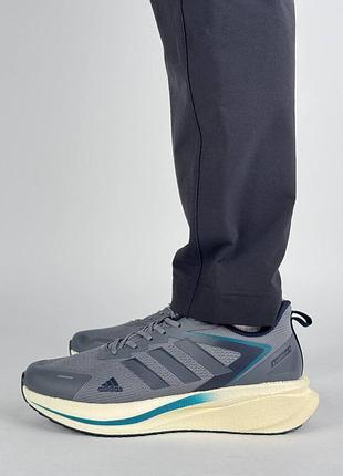 Мужские кроссовки сетка adidas duramo speed grey beige