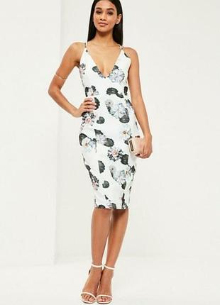 Новое миди платье missguided classic в цветочный принт