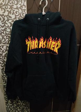 Мужской худи,реглан,балахон  thrasher flame logo hoodie originals