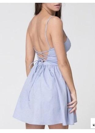 Жіночій блакитний сарафан на тоненьких брительках american apparel жіночій сарафан зі шнурівкою на спинці