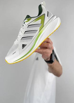 Чоловічі кросівки сітка adidas duramo speed white green