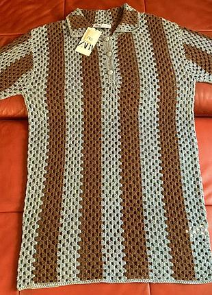 Платье вязаное туника zara