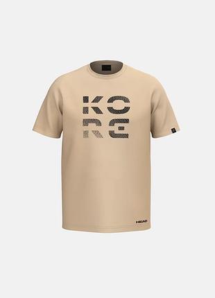 🤍 футболка head kore унисекс бежевая | premium cotton