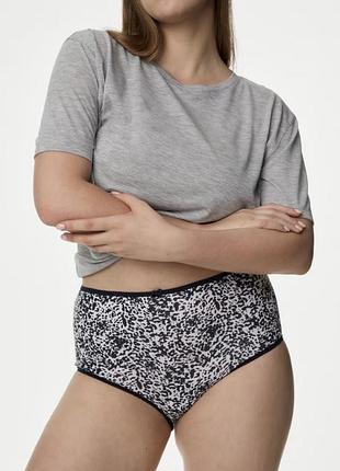 Класичні жіночі трусики з повним покриттям, marks&spencer, розмір 48 (xl-xxl), висока посадка, набір 4 шт.