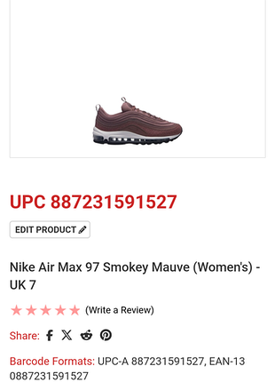 Кроссовки nike air max 97 smokey mauve