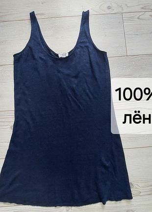Майка в стилі білизни, коротке плаття, туніка 100% льон, с, м, л