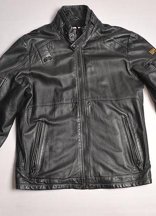 Мужская кожаная куртка g-star raw mfd leather jacket - l