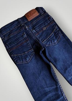 Джинси skinny aj arn на 8 років, 128 см, темно-сині, регульований пояс 3