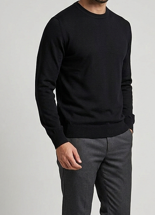 Базовий чоловічий тонкий светр, джемпер globus із 100% вовни мериноса (pure merino wool)