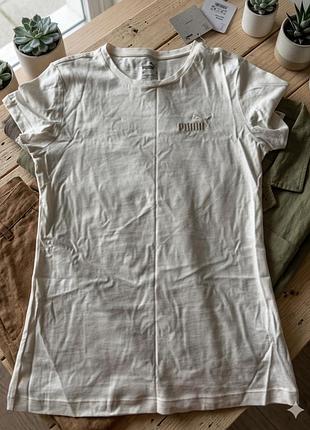 Кремова футболка puma