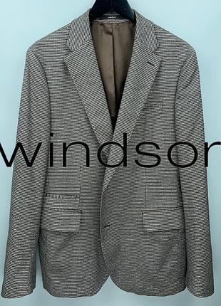 Windsor чоловічій піджак блейзер бавовна італія гусяча лапка коричневий