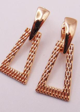 Серьги медзолото xuping 32х15 мм xp84