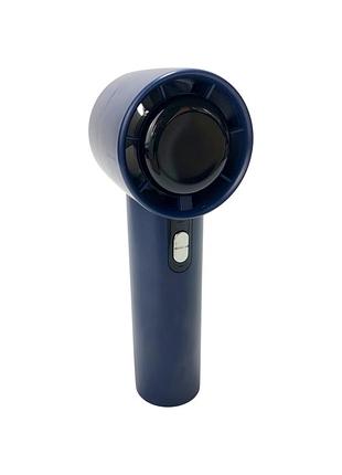Вентилятор ручной skr-f638 (led, индикатор заряда, type-c) blue