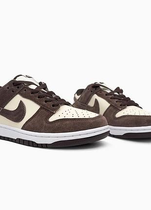 Женские кроссовки nike dunk low pale ivory baroque brown / стильные кроссовки на каждый день