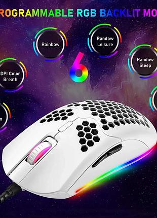 [выставочный экземпляр] проводная легкая игровая мышь ziyou lang m1 (rgb / 6400 dpi)