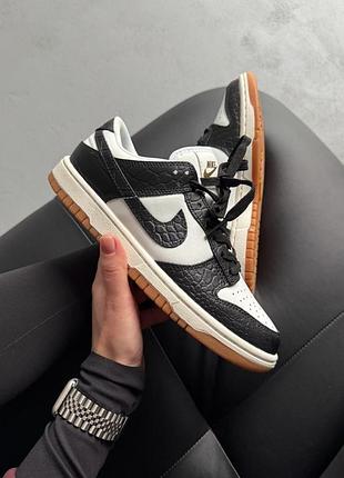 Женские кроссовки nike dunk low lx white/black / стильные кроссовки на каждый день
