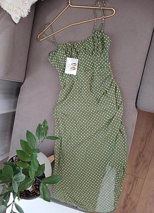Платье сарафан в горох от zara🤍
