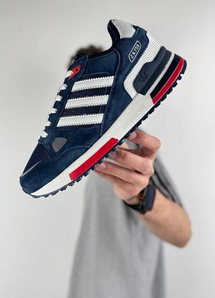 Мужские кроссовки adidas zx 750 navy red white