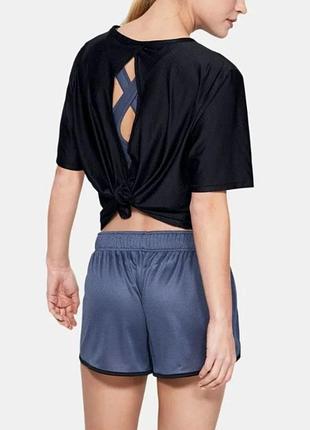 Under armour motion bnwt women's ua sport short sleeve black женская спортивная футболка черного цвета
