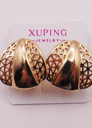 Серьги медзолото xuping 15х16 мм xp88