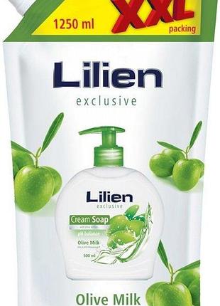 Жидкое крем-мыло lilien exclusive olive milk пакет 1.25 л